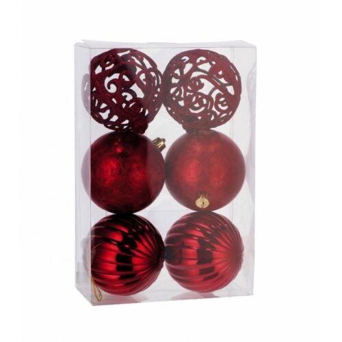 Set 6 palle di Natale 10 cm - Set palle di Natale contenente 6 pezzi. Ideali per decorare la tua casa ma soprattutto il tuo