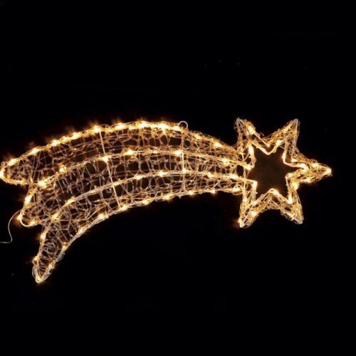 Stella cometa luminosa 80 LED interno/esterno - Luci, colori, suoni e decorazioni natalizie caratterizzano la festa più scin
