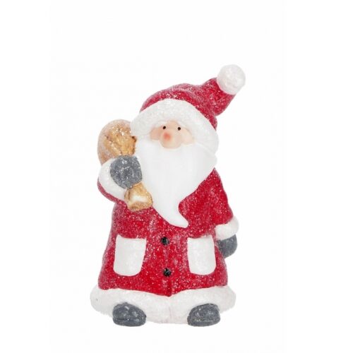 Babbo Natale in terracotta - Babbo Natale ideale per decorare la tua casa a tema natalizio. Realizzato in terracotta. Dimens