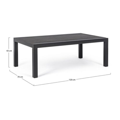 Tavolino in alluminio da giardino - Kledi - Il tavolino Kledi a marchio Bizzotto, è realizzato con una solida struttura di m