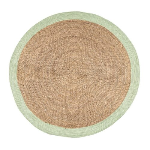 Tappeto tondo naturale con bordo colorato 120 cm - Zhara - Se ami decorare i tuoi ambienti con stile e se stai pensando di r