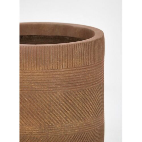 Porta vaso cilindrico basso - Rusty - Se ami decorare i tuoi spazi interni ed esterni con oggetti di design dallo stile rice