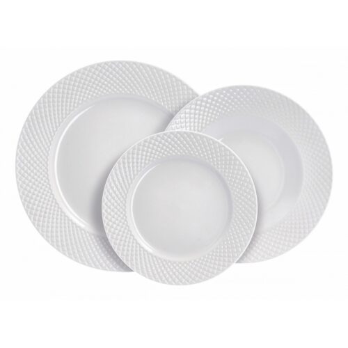 SERVIZIO PIATTI IN PORC NBC 18PZ - Servizio piatti in porcellana 18 pezzi New Bone China ideale per allestire la tua tavola