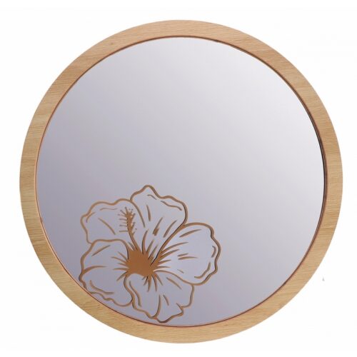 Specchio rotondo con cornice - Specchio rotondo con cornice realizzata in mdf. Ottimo accessorio da inserire in un salone op