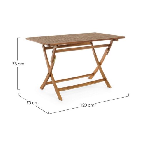 Tavolo in legno di acacia da giardino - Noemi - Il particolare tavolo Noemi realizzato in di acacia possiede la ferramenta i