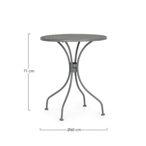 Tavolino da giardino rotondo in acciaio 60 cm - Lizette - Il tavolino Lizette a marchio Bizzotto, è realizzato con una solid
