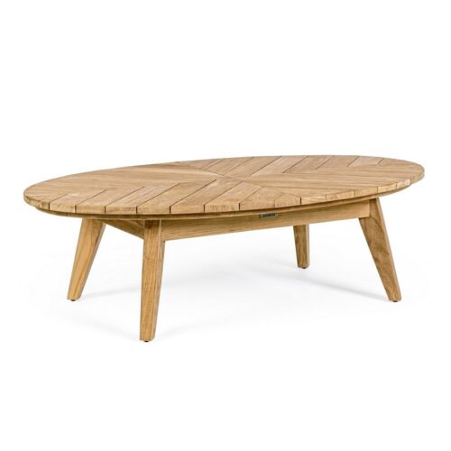 Tavolino da giardino in legno ovale - Coachella - Coachella di Bizzotto è un tavolino fisso dal design moderno, perfetto per