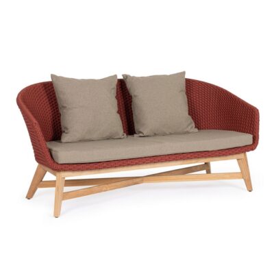 Divano da giardino in legno e tessuto - Coachella - Coachella è un divano a 2 posti realizzato con materiali resistenti e di