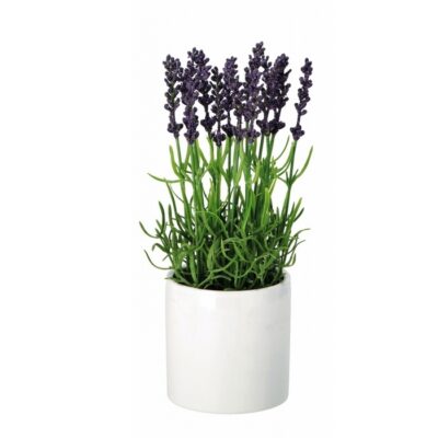 Vaso con pianta artificiale di lavanda - Vaso con pianta di lavanda ideale per dare un tocco di verde all'interno della tua