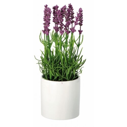 Vaso con pianta artificiale di lavanda - Vaso con pianta di lavanda ideale per dare un tocco di verde all'interno della tua