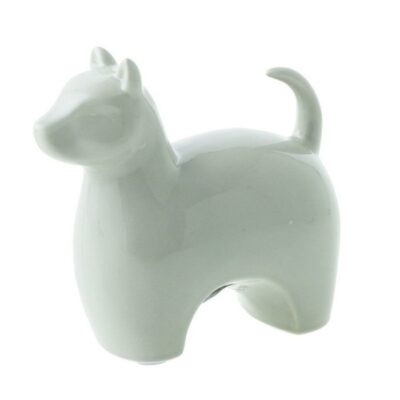 Cane in ceramica beige per decorazione - La statuetta a forma di cane della Linea Petit è in ceramica, alta 14 cm. Questa st