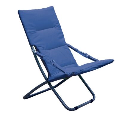 Sedia relax pieghevole in acciaio con seduta imbottita - Bedding - Fantastica sedia sdraio Relax ideale per godersi in total