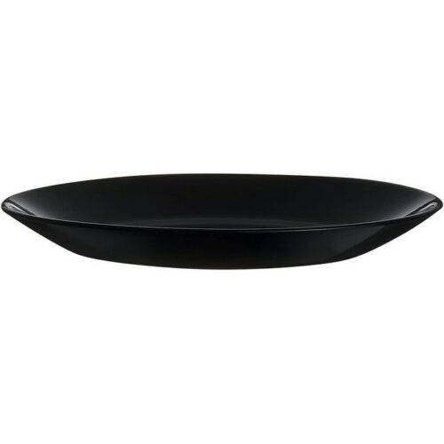 Set da tavola 18 piatti in vetro - Zelie - Il Set da 18 piatti Zelie Black ha un design minimalista ed una finitura lucida c