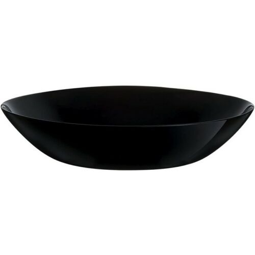 Set da tavola 18 piatti in vetro - Zelie - Il Set da 18 piatti Zelie Black ha un design minimalista ed una finitura lucida c
