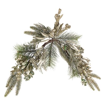 Sopraporta natalizio con aghi di pino e decorazioni dorate - Admiral - Il Natale è la festa più attesa dell'anno. Per questo