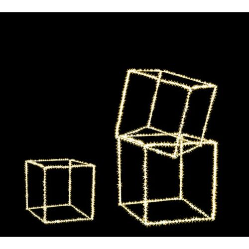 Cubo luminoso 320 microled bianco caldo 35x35 cm - Classic - Se vuoi rendere unico il tuo natale, non puoi non pensare a dec