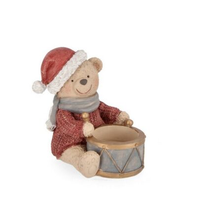 Decorazione natalizia orso con tamburo rosso - Alton - Decorazione natalizia, idea regalo, orso seduto con tamburo rosso. Di