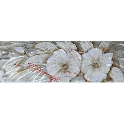Quadro olio su tela 150x50 cm - Fiori Bianchi - Fantastico quadro decorativo Fiori Bianchi. Illustrazione dai colori unici c
