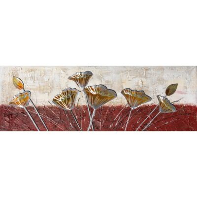Quadro olio su tela 150x50 cm - Passion Flower - Fantastico quadro decorativo Passio Flower olio su tela montato su telaio.