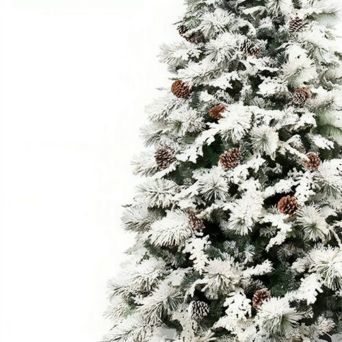 Albero di natale innevato con pigne - Chamonix Slim - Usare un albero di Natale innevato slim aggiunge un tocco di fiabesca