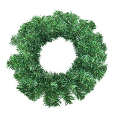 Dietroportra natalizio verde 40 cm - Un dietroporta verde e rotondo da addobbare è la tela perfetta per dar vita alla tua cr